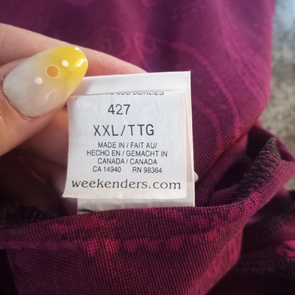 Weekenders Women's Tank Top - Purple Paisley - Picture 3 of 4